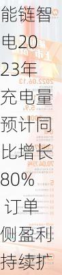 能链智电2023年充电量预计同比增长80% 订单侧盈利持续扩大