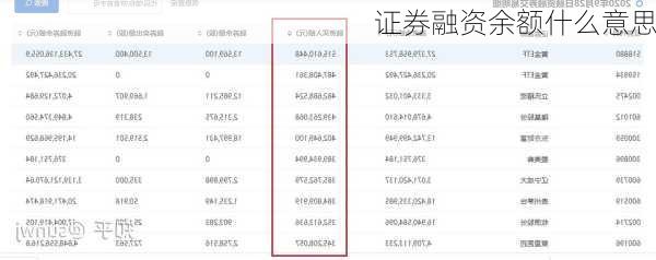 证券融资余额什么意思