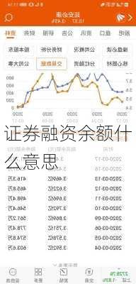 证券融资余额什么意思