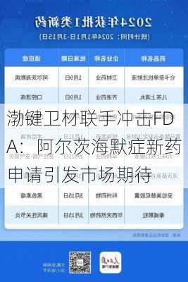 渤键卫材联手冲击FDA：阿尔茨海默症新药申请引发市场期待