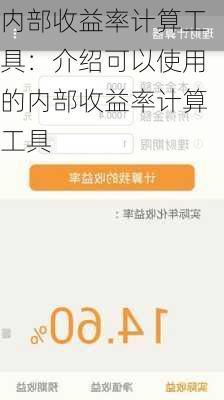 内部收益率计算工具：介绍可以使用的内部收益率计算工具