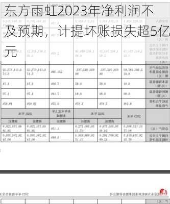 东方雨虹2023年净利润不及预期，计提坏账损失超5亿元