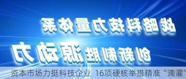 资本市场力挺科技企业  16项硬核举措精准“滴灌”