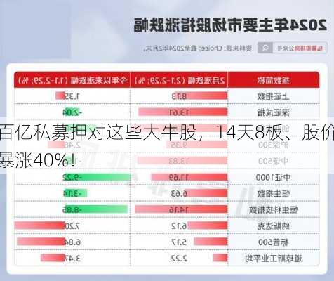 百亿私募押对这些大牛股，14天8板、股价暴涨40%！