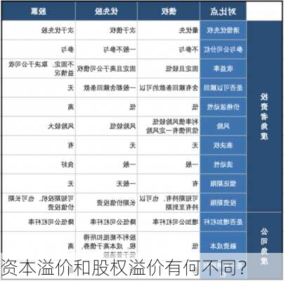 资本溢价和股权溢价有何不同？