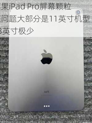 苹果iPad Pro屏幕颗粒感问题大部分是11英寸机型 13英寸极少