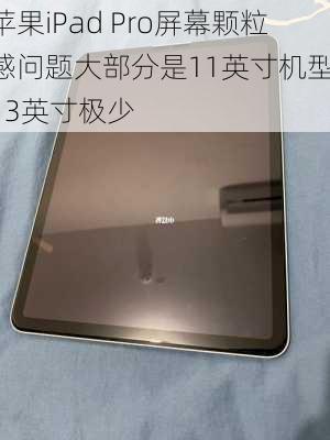 苹果iPad Pro屏幕颗粒感问题大部分是11英寸机型 13英寸极少