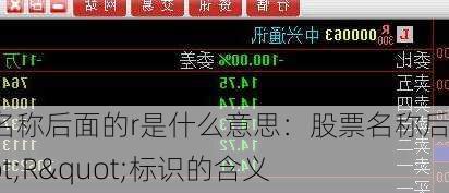 股票名称后面的r是什么意思：股票名称后