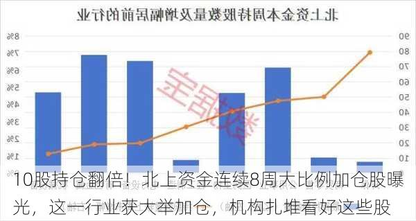 10股持仓翻倍！北上资金连续8周大比例加仓股曝光，这一行业获大举加仓，机构扎堆看好这些股