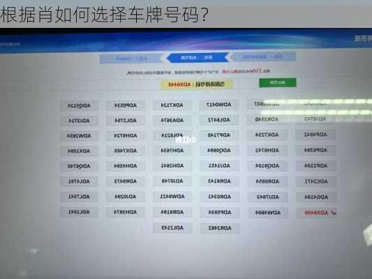 根据肖如何选择车牌号码？