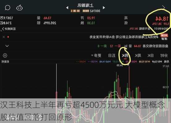 汉王科技上半年再亏超4500万元元 大模型概念股估值回落打回原形