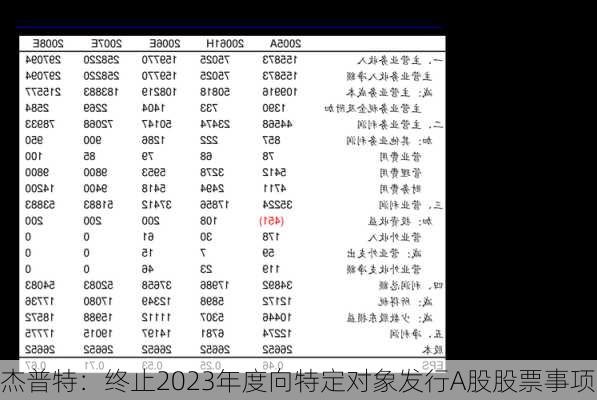 杰普特：终止2023年度向特定对象发行A股股票事项