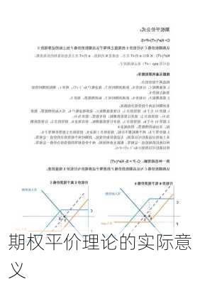 期权平价理论的实际意义