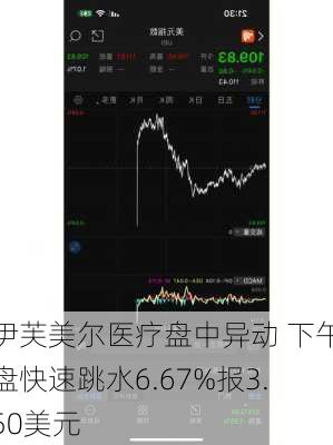 伊芙美尔医疗盘中异动 下午盘快速跳水6.67%报3.50美元