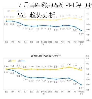 7 月 CPI 涨 0.5% PPI 降 0.8%：趋势分析