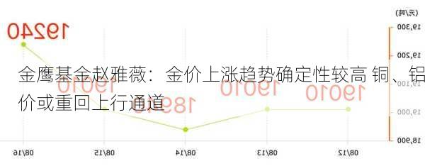 金鹰基金赵雅薇：金价上涨趋势确定性较高 铜、铝价或重回上行通道