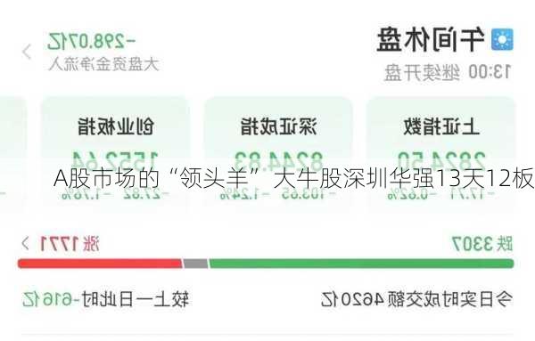 A股市场的“领头羊” 大牛股深圳华强13天12板