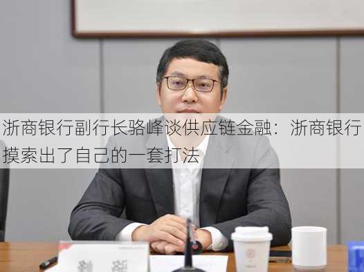 浙商银行副行长骆峰谈供应链金融：浙商银行摸索出了自己的一套打法