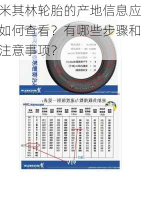 米其林轮胎的产地信息应如何查看？有哪些步骤和注意事项？