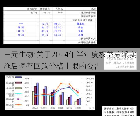 三元生物:关于2024年半年度权益分派实施后调整回购价格上限的公告