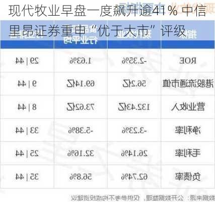 现代牧业早盘一度飙升逾41% 中信里昂证券重申“优于大市”评级