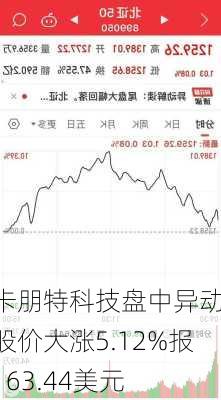 卡朋特科技盘中异动 股价大涨5.12%报163.44美元