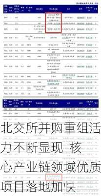 北交所并购重组活力不断显现  核心产业链领域优质项目落地加快