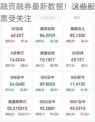 融资融券最新数据！这些股票受关注